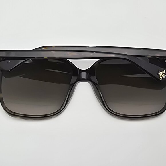 Gucci GG0022S 003 Dark Havana Frame Grey Gradient Lens Square Sunglasses w/ Case - Picture 10 of 16